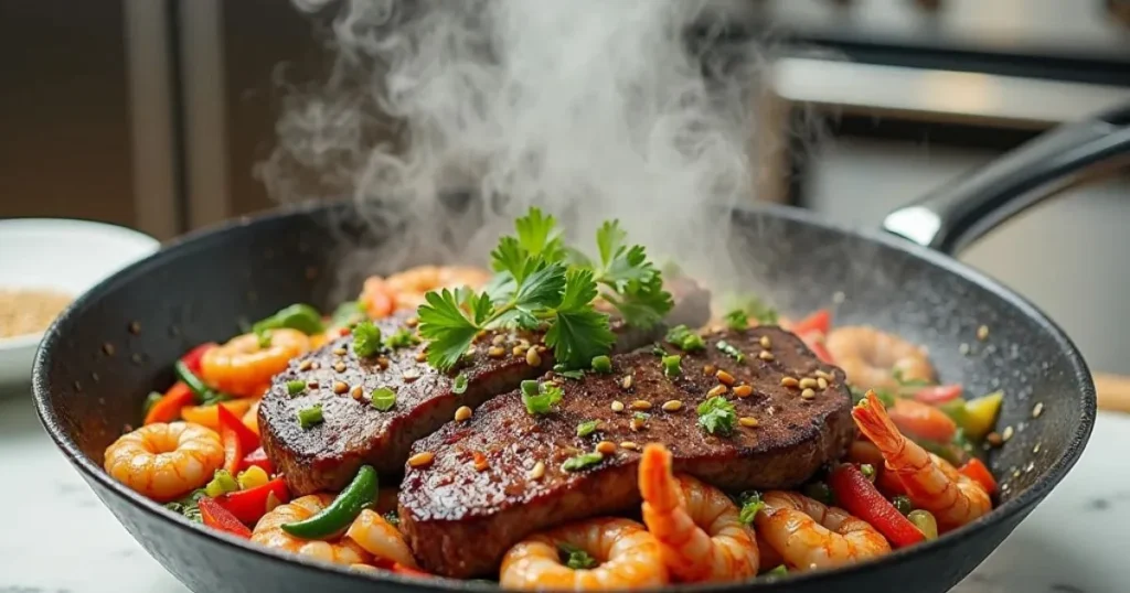 steak and shrimp stir fry